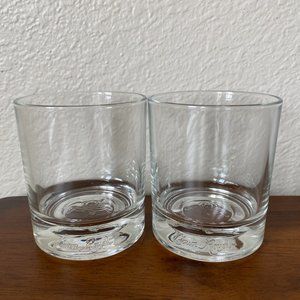 Crown Royal Whiskey Rocks Low Ball Cocktail Drinkware Barware Set Of 2